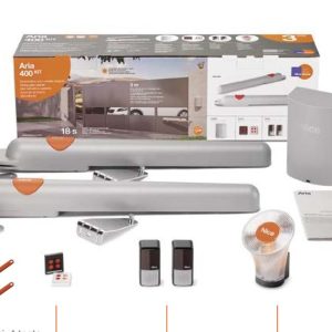 Kit automatizare poartă batantă Nice Aria 400 — canat până la 4,5 m și 450 kg